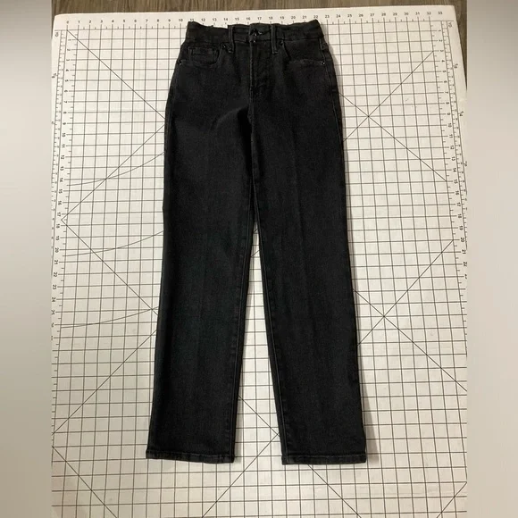 NWT Good American Women’s Black Size 0/25 Jeans - Picture 1 of 7